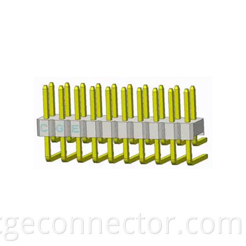 Double row DIP Right Angle Pin Header Connector